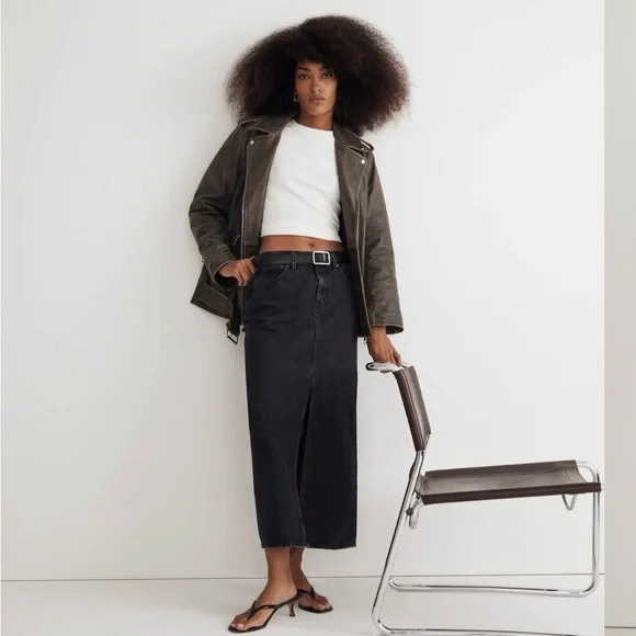 Madewell Denim Maxi Skirt - Picture 1 of 4